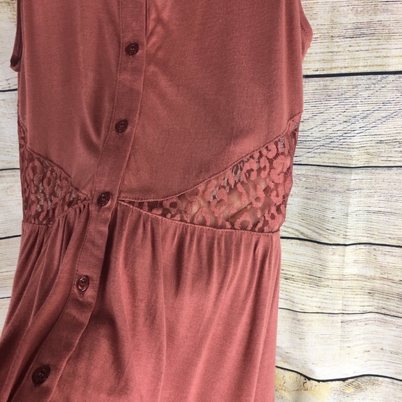 Mine Salmon Colored Button Dress Size Med - Picture 8 of 8